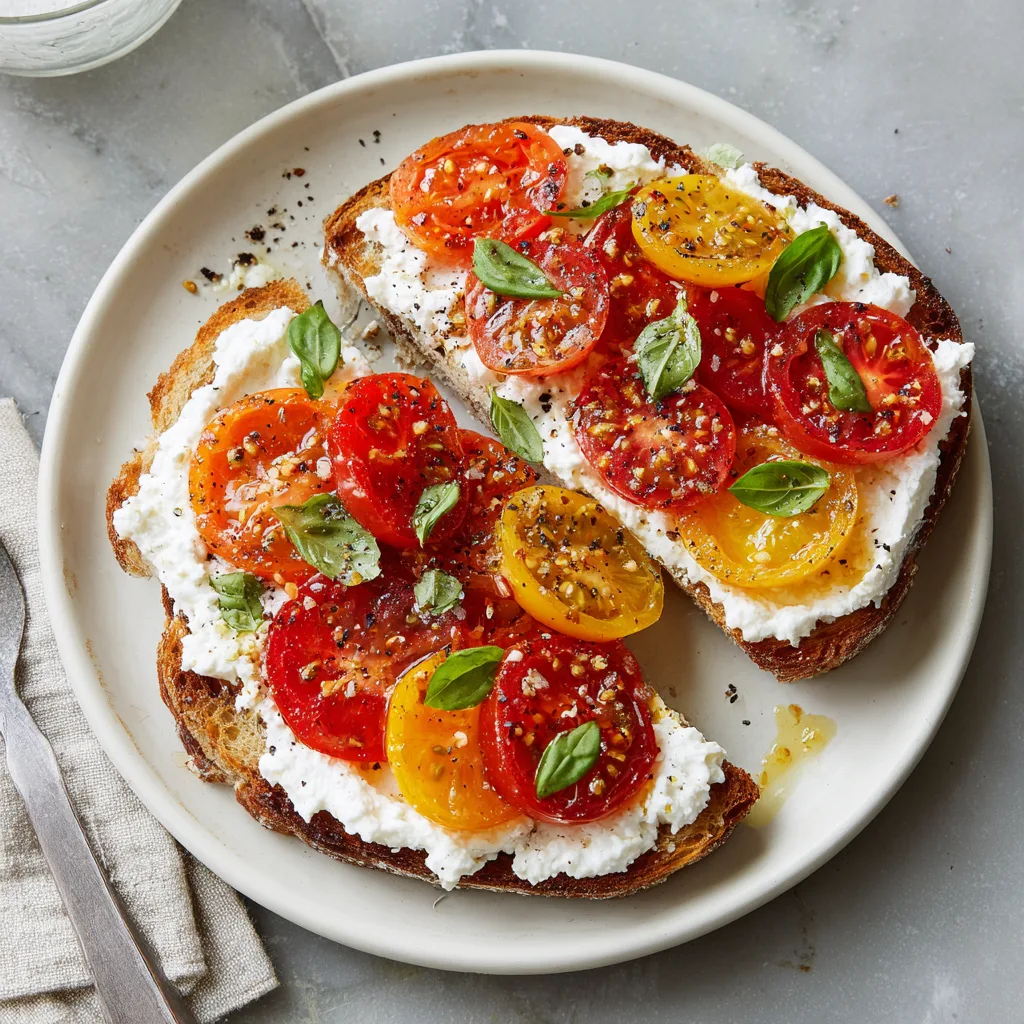 Rustic Toaste Ricotta & Tomato Sourdough Toast: A Simple Toast That Feels Luxurious ...