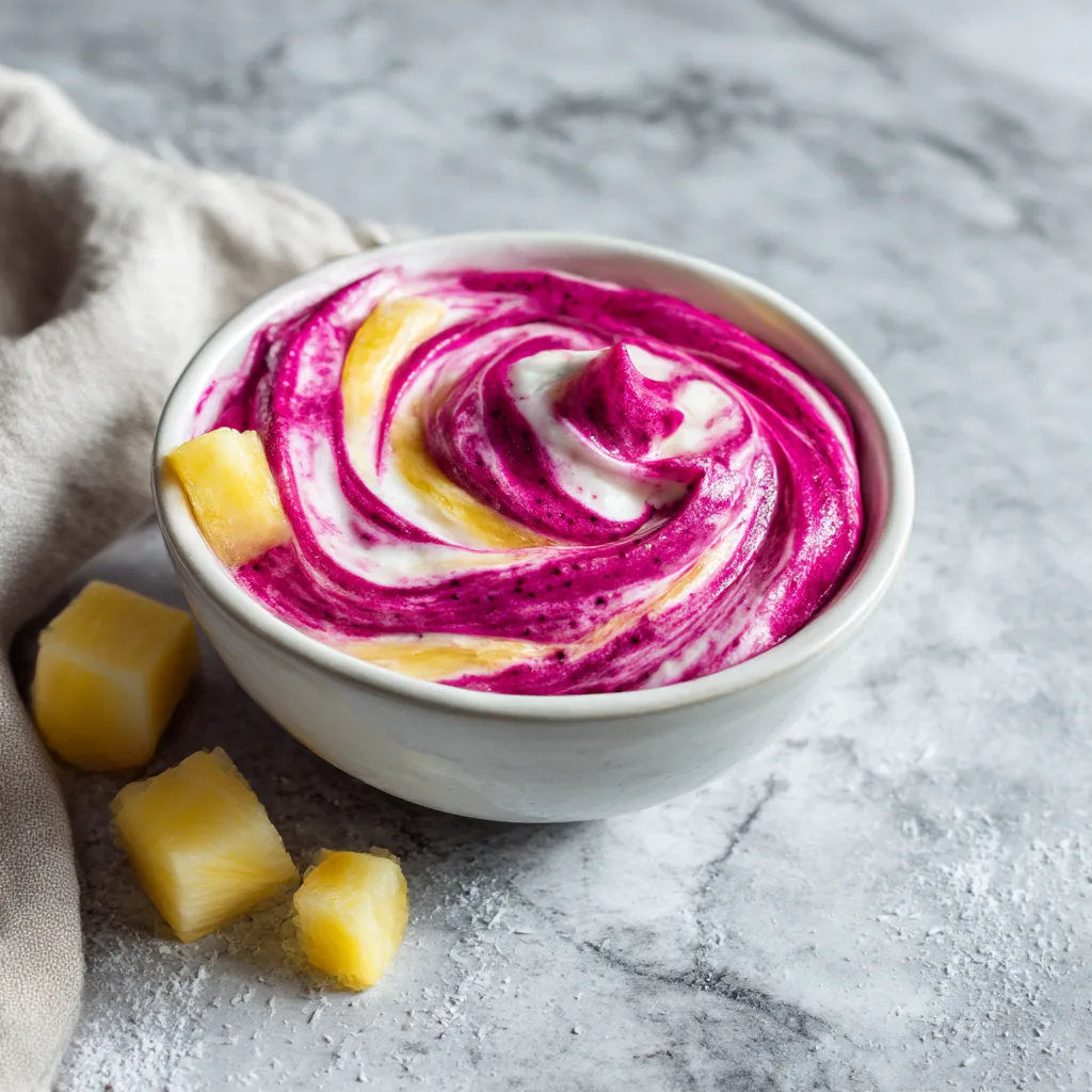 Dragon Fruit Pineapple Swirl – A Vibrant Tropical Frozen Dessert