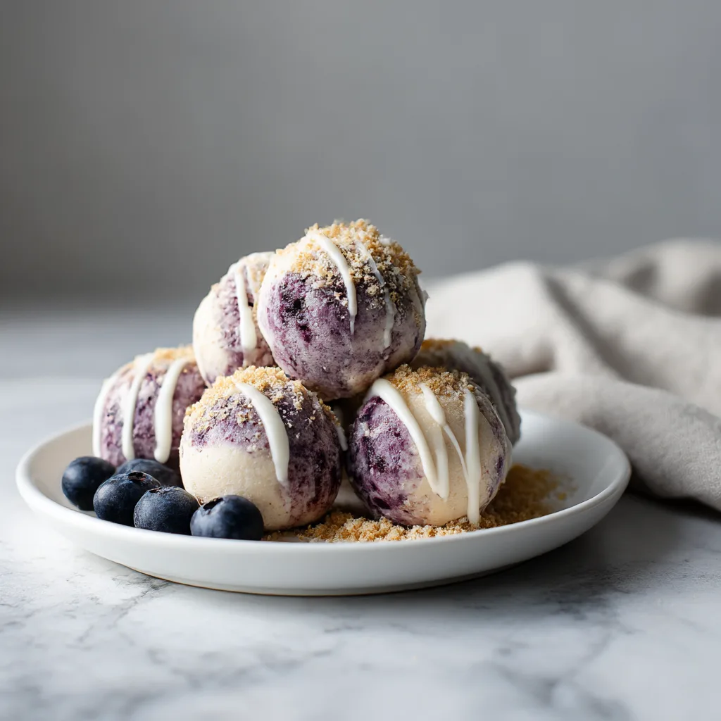 No-Bake Blueberry Cheesecake Protein Bites — The Perfect Healthy Sweet Snack