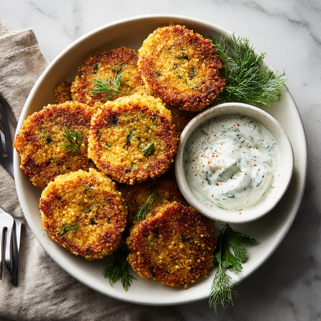 Crispy Quinoa Patties with Creamy Dip: The Ultimate Healthy Comfort Snack